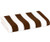 Bacati - Stripes White/Chocolate Percale Crib Fitted Sheet