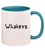 Knick Knack Gifts Whatevs - 11oz Ceramic Colored Handle and Inside Coffee Mug Cup, Light Blue