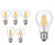 Dimmable LED Edison Bulb 8W 2700K Warm White, LED Filament Bulb, 750LM 80W Incandescent Equivalent Vintage A60 / A19, E26 Medium Base Clear Glass (Pack of 6, 8 Watt)