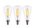 3PACK LED Filament Bulb ST48-6W LED Light Filament Bulb, E12 Base, Clear Warm White 2700K, LED Edison Bulb 50W Equivalent, 110-120VAC, Dimmable (6 Watt, 3 Pack)