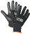Nitrile Coated Gloves, Palm Coverage, Black, L, PR