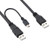 axGear USB 2.0 Male to Mini 5 Pin Y Cable Data and Power Cable for Hard Disk Drive