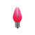 Vickerman C7 Ceramic LED Pink Bulb Nickel Base, 130V .96 Watts, 3 diodes, 25 Bulbs per Pack