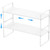 GEDLIRE Expandable Kitchen Cabinet Shelf Organizers 2 Pack, Stackable Metal Pantry Storage Shelves Rack, Adjustable Counter Shelf for Cabinets, Countertop, Cupboard Organizers and Storage, White