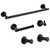 Vanloory 5 Pieces Bathroom Hardware Set 304 Stainless Steel-Towel Rack Set Include Premium Bath Hand Towel Bar+Toilet Paper Holder+3 Robe Towel Hooks Bathroom Accessory Towel Bar Set (16IN, Black)