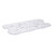 luston 6-Pack Polycarbonate Drain Shelves,1/3 Size,Clear,NSF