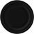 Unique Solid Round Dessert Paper Plates, 7", Black