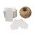 White Gift Tags,Kraft Paper Tags for Wedding,100 Pcs Craft Hang Tags with Free 100 Feet Natural Jute Twine