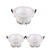 LBSWYH 3 Pack White Metal LED Baffle Trim Recessed Lighting 2.5 inch 3 inch 4 inch Ceiling retrofit Downlight LED Ceiling Embedded Light