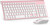 Wireless Keyboard Mouse, J JOYACCES2.4G Compact and Ultra Slim Wireless Keyboard and Mouse for Windows, Computer, Desktop, PC, Laptop (Pink)