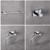 LUCKUP 4 Piece Bath Hardware Towel Bar Accessory 304 Stainless Steel Set, Includes 24" Towel Bar, Robe Hook, Towel Ring, and Toilet Paper Holder, Polished Chrome   