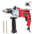 Hammer Drill, 7.0A 1/2 Rotary Hammer Drill with Dual Drill Modes, Variable Speed, 360° Rotating Handle for Concrete, Wood and Steel, 2 Drill Bits Included, Masterworks MEID377