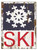 Ski Snow Flowers Sign Vintage Metal Tin Sign Vintage Ski Wall Decor Metal Poster Plaque Suitable For Home Bedroom Kitchen Coffee Club Wall Art Decor Iron Painting 8x12 Inch