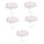 Zerodeko 5pcs Cloud Wall Mounted Soap Box Plastic Sink Shower Soap Tray 2 Tier Tray Cloud Design Soap Holder Kitchen Sink Tray Soap Dish Shower Abs White Wall Soap Box Punch-Free Soap Rack