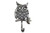 Handcrafted Model Ships Rustic Silver Cast Iron Owl Hook 6"- Iron Hook - Home Owl Decor