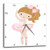 3D Rose Cute Dancing Ballerina Little Girl Illustration Wall Clock, 10" x 10"