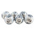 Indian Shelf Pack of 6 White Dresser Knobs- Ceramic Drawer Knobs- Round Kitchen Cabinet Knobs- Floral Drawer Pulls- Cabinet Knobs- Farmhouse Knobs for Dresser Drawers- Modern Knobs for Dresser