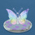 Glass Baron Butterfly Figurine - Lavender Rainbow