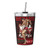 Anime Baki The Grappler Thermos With Conical Straw Fashion Coffee Mugs Stainless Steel Cups 12oz