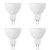 Kataou MR16 GU5.3 LED Light Bulbs, Non-dimmable 5W GU5.3 Bi-Pin Base LED Spotlight 50W Halogen Equivalentm, for Landscape Accent, Recessed Track Lighting, Fiber Optics Light Bulb Warm White 4-Pack
