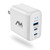 AMLINK 65W USB C Charger, Fast Charger PPS PD 3.0 3-Port Type C Charging Block, Compact Foldable Wall Charger Adapter for MacBook Pro/Air, Dell XPS 13, iPhone 14/Pro, iPad Pro, Galaxy S23, Pixel 7