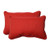 Pillow Perfect Outdoor/Indoor Tweed Rectangular Throw Pillow (Set of 2), Red