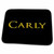 3dRose Carly popular girl baby name in the USA. Yellow on black... - Dish Drying Mats (ddm-361716-1)