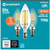 EcoSmart Bulbs 60-Watt Equivalent B11 Dimmable Energy Star Clear Glass Candelabra LED Vintage Edison Light Bulb Soft White (3-Pack)