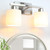 2 Light Bathroom Vanity Light Fixtures with Brushed Nickel, Morden Vanity Wall Scones Lighting for Bedroom Living Room, Vanity Lights with Milky White Glass Shades, E26 Socket, Bulbs Not Included