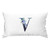 Yinrune Personalized Polyester Pillow Covers Floral Monogram Letter Retro Waist Lumbar Pillow Cover Holiday Anniversary Wedding Gift for Sofa Couch Chair Bedroom Decor 20x36in_579