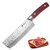 Cleaver Knife 7 Inch, PAUDIN Pro Chinese Vegetable Cleaver Meat Knife German High Carbon Stainless Steel 7Cr17Mov Hammered Pattern, Sharp Knife with Ergonomic Pakka Wood Handle