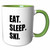 3dRose Eat Sleep Ski - skiing enthusiast passionate skier - sport black text - Mugs (mug_180441_7)