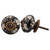 Indian Shelf 6 Pieces Fancy Knobs | Leaf Bathroom Cabinet Knobs | Black Vintage Drawer Knobs | Ceramic Modern Dresser Knobs | Pulls and Knobs Gold | Door and Drawer Pulls
