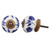 Indian Shelf 10 Pieces Modern Farmhouse Cabinet Pulls | Geranium Bathroom Knobs | White Cabinet Knobs Decorative | Ceramic Drawer Knob | Knobs for Dressers | Children's Drawer Pulls and Knobs