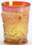 Tumbler Maple Leaf Pattern - Mosser Glass - Marigold Carnival