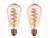 ST64 4W Not Dimmable LED Spiral Filament Light ST64 LED Vintage Edison Bulbs ST64 LED Edison Bulb 4W Vintage LED Filament Light Bulb,E26/E27 Base,2300K Warm White,Amber Glass Cover,2 Pack