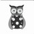 Rikki Knight Black and White Owl Design Double Toggle Light Switch Plate