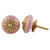 Indian Shelf 2 Pieces Unicorn Drawer Knobs | Strewn Flat Dresser Knob | Pink Pulls and Knobs Gold | Ceramic Bar Pulls for Cabinets | Door Knobs | Cabinet Door Knob