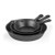 Cast Iron Skillet Pan 3-Piece Set  Round Cast Iron Skillet 8 inch, 10 inch, and 12 inch, Pre-seasoned Cast Iron Cookware by Commercial Chef