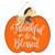 Fall Autumn Thanksgiving Harvest Pumpkin Leaves Decorations Home Decor Sign - Thankful & Blessed Pumpkin