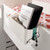 7UYUU Bedside Caddy Hanging Organizer, Bedside Shelf for Dorm Bunk Bed Plastic Bedside Storage Holder for Phone Glasses Bottle - White (White-H)