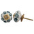 Indian Shelf 4 Pieces Unicorn Drawer Knobs | Flower Nursery Dresser Knobs | Green Pull Knob | Ceramic Novelty Drawer Pulls | Shabby Chic Knobs | Bulk Cabinet Knobs