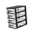 MAGICLULU Plastic Jewelry Organizer Box Jewerly Box Box Small Storage Drawers Storage Bins with Drawers Plastic Storage Containers with Drawers Sundries Holder Rack Black Wardrobe Drawer Box