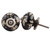 Indian Shelf 4 Pieces Knobs for Dresser Drawers | Leaf Knob for Dresser | Black Dresser Knobs and Pulls | Ceramic Dresser Pull | Decorative Knob | Kitchen Cabinet Knobs