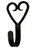 Village Wrought Iron Heart Wall Hook - Extra Small