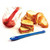 Norpro 3 in 1 Scrape, Scoop, & Last Drop Spatula, One size, red
