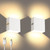 Lightess Touch Control LED Wall Sconce Battery Powered Set of 2, Dimmable Indoor Wall lamp Rechargeable White for Hallway Bedroom, Warm White, LG9939113