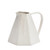 Creative Co-Op Stoneware Pitcher with Pleated Sides, Matte White Reactive Glaze Serveware, 7" L x 7" W x 6" H
