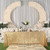 PartyDelight Sequin Tablecloth, Wedding, Sweetheart, Christmas Tree, Rectangular, 90"x 156", Light Gold