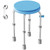 CKE 2023 Stainless Steel Shower Stool Chair Bath Seat, Adjustable Bath Chair Shower Bench Seat, 350lbs Bath Shower Stool Seat Bench, Handicap Bathroom Stool, Round Bathtud Seat for Inside Shower Seat